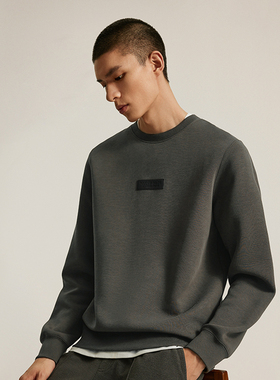 李宁卫衣冬男韦德系列舒适时尚常规圆领套头无帽卫衣AWDU283-B品