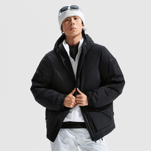 李宁羽绒服秋男子健身系列简约保暖宽松中羽绒服AYMU223-B品