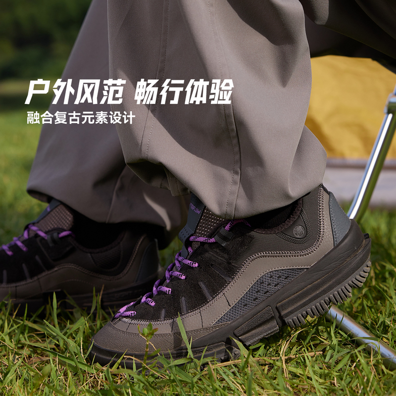 李宁CF溯林川lite户外轻质软弹防滑耐磨秋露营登山鞋AHCU057-B品