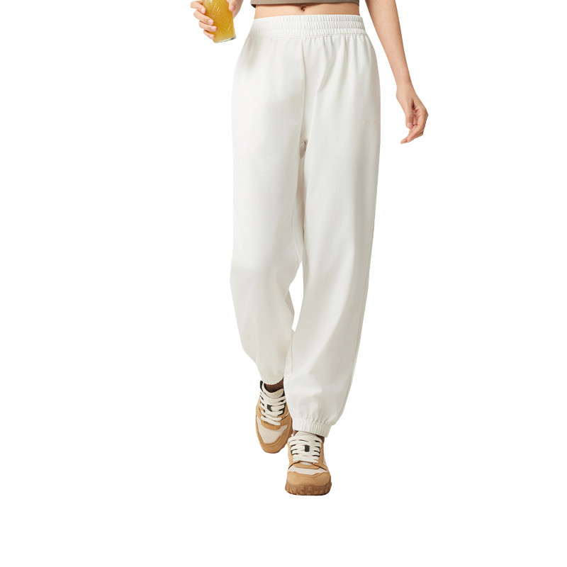 李宁正品春秋款女士运动潮流系列休闲针织卫裤束脚长裤AKLV202