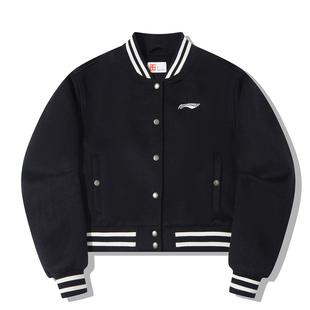 B品 舒适透气无帽夹克休闲运动外套AJDT754 李宁女秋冬季 时尚