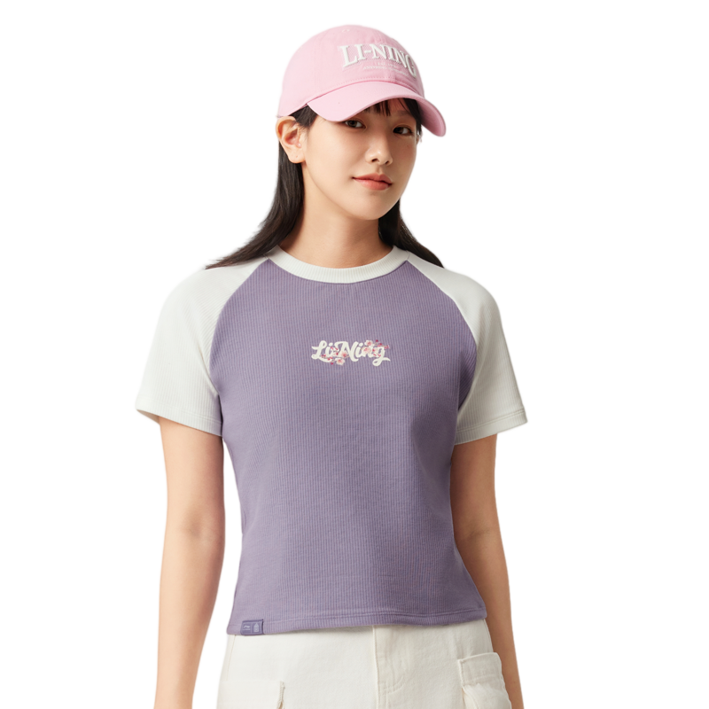 李宁T恤女子2025夏季新款运动潮流系列修身舒适百搭短袖 AHSV694,运动服/休闲服装,运动T恤,淘宝优惠券,粉丝福利购,淘宝优惠卷