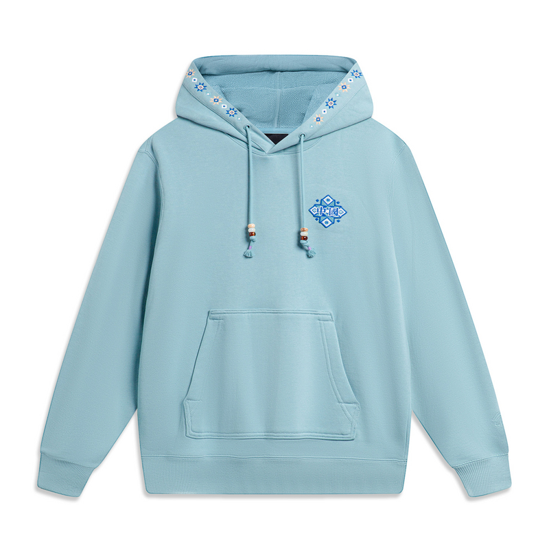 李宁卫衣运动潮流时尚系列男秋冬棉质套头连帽运动服AWDTE33-B品