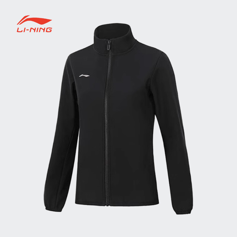 李宁风衣女秋团购系列时尚舒适加绒简约立领运动风衣AFDT802-B品