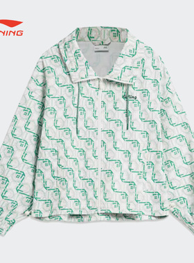 李宁风衣女秋运动生活系列时尚舒适透气宽松休闲运动风衣AFDT376-