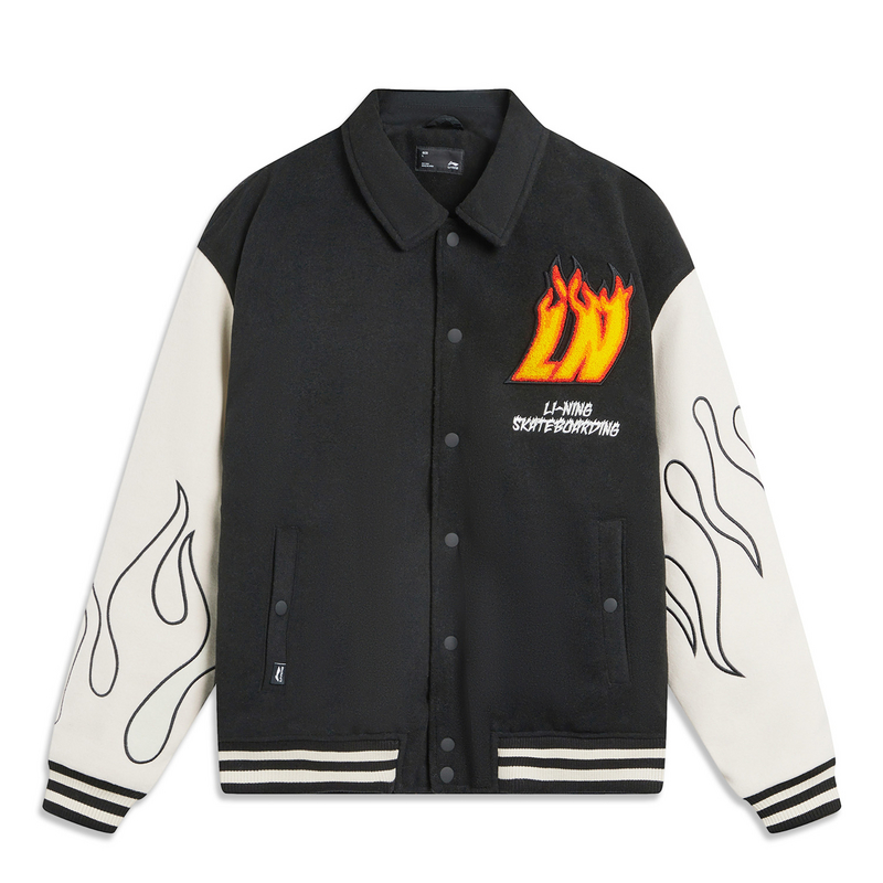 运动休闲男保暖百搭风衣李宁