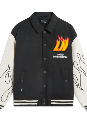 李宁男子棉服保暖百搭风衣冬季运动休闲长袖舒适上衣AFDT697-B品