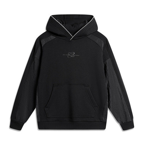 李宁卫衣男春运动时尚系列简约百搭宽松套头连帽卫衣AWDU025--B品