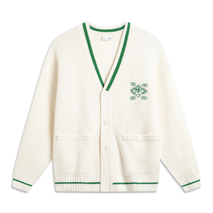 李宁男子运动生活系列时尚 AMBT245 潮流休闲百搭宽松舒适编织衫