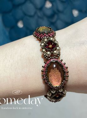 欧若拉重工穿珠手链显白维多利亚