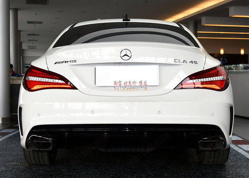 cla45AMG改装后唇四出尾喉CLA升级CLA45AMG后唇尾唇挡板包围