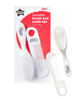 英国原装进口Tommee Tippee新生儿宝宝梳子软毛刷套装婴儿刷