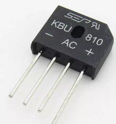 全新桥堆KBU810桥式单相整流桥直插扁桥8A/1000V整流器足电流