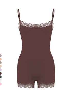 Lace Bodysuit性感蕾丝花边吊带塑身连体衣SKIM*同款塑身衣