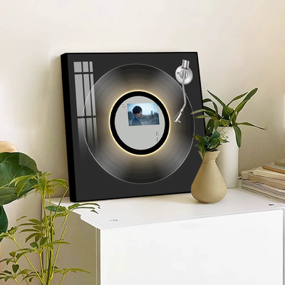 林俊杰黑胶唱片创意礼品装饰画客厅卧室蓝牙音响立体发光摆件画