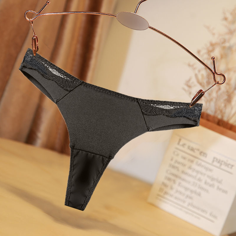 蕾丝边性感无痕弹力打底T裤