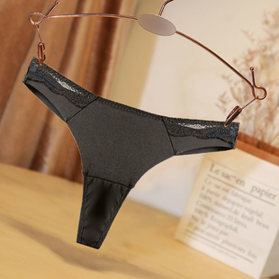 大码 隐形打底运动瑜伽内裤 黑色肤色 女 性感无痕裸感舒适弹力T裤