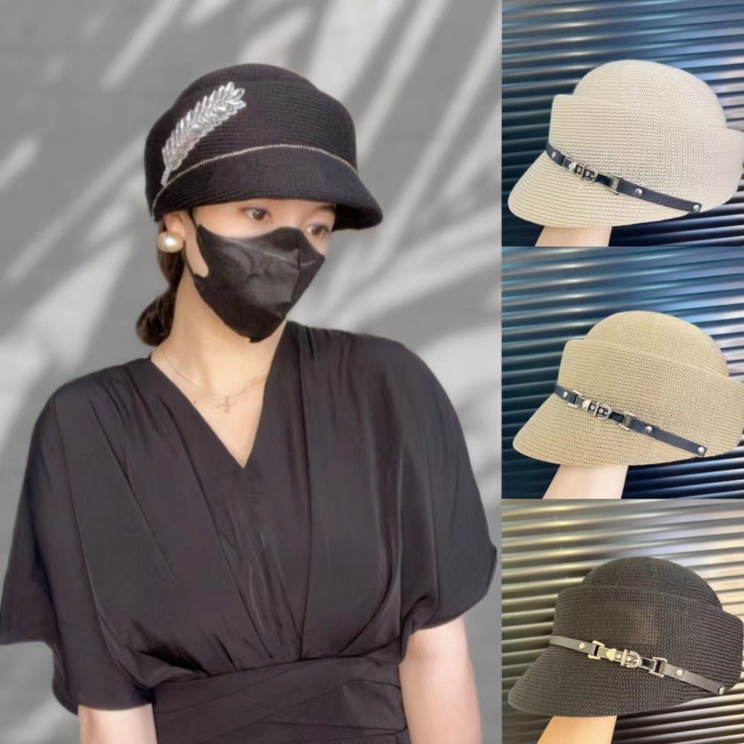 夏季薄款透气英伦复古马术帽显脸小户外气质减龄百搭太阳帽子女潮