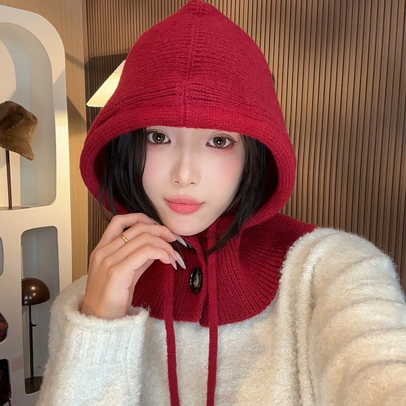 巴拉克拉法保暖加厚针织帽女