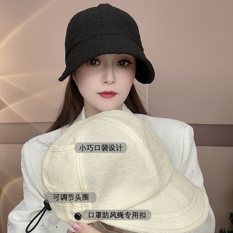 解放您的耳朵夏季户外版防晒遮阳显脸小百搭韩版时尚出游鸭舌帽女