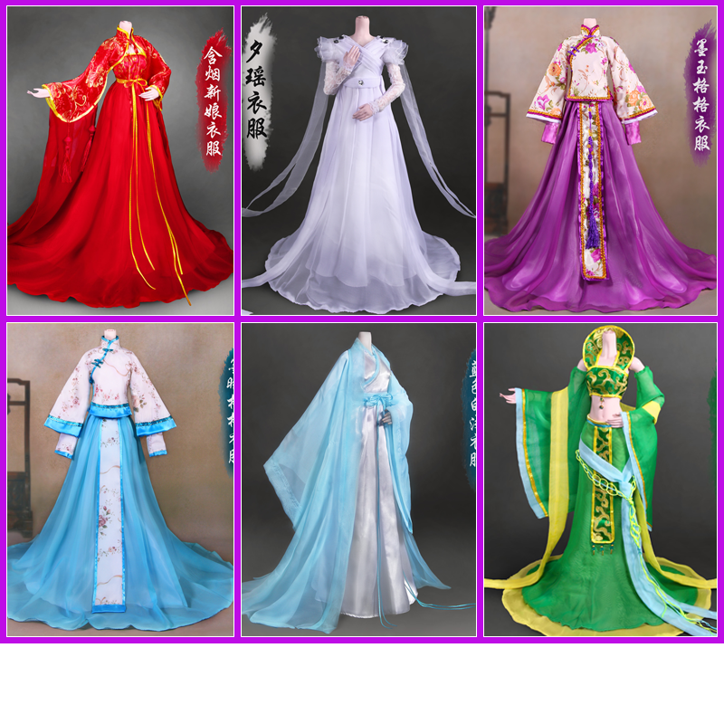 60厘米娃娃衣服古装凯蒂娃娃古代格格换装服饰婚纱公主裙摆衣服