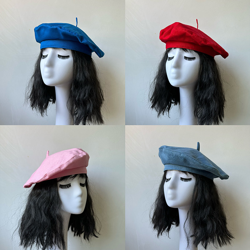 原创时尚飞碟帽洋气透气春夏逛街出游百搭贝雷帽显脸小复古韩系