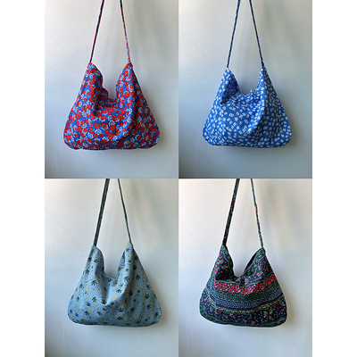 原创emis包包轻便大容量时尚布袋印花单肩斜挎包出游简约韩版潮流