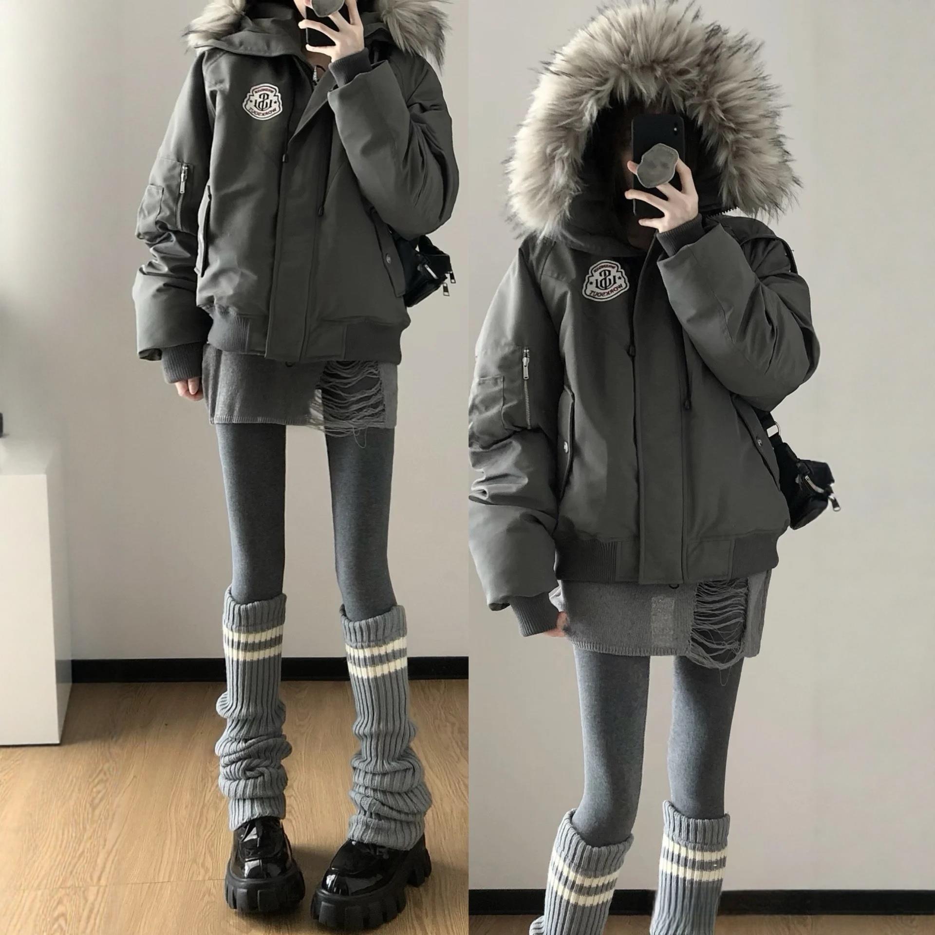 羽绒棉服女冬季2025新款情侣宽松大码美式派克服加厚百搭工装外套