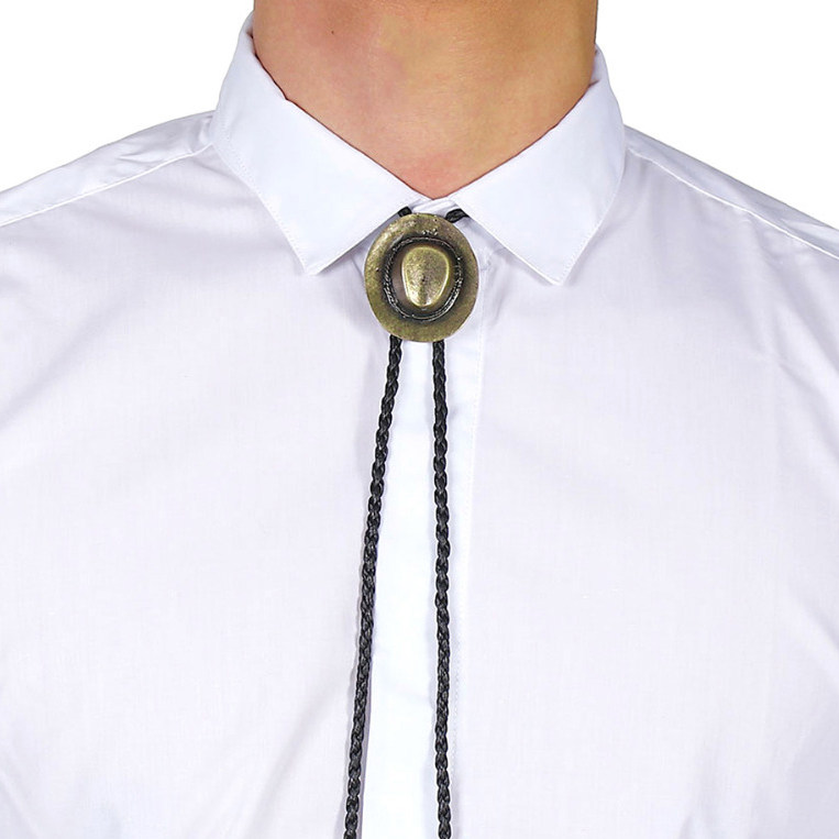 美国西部牛仔帽子领带绳民族波洛项链藏族帽饰合金项饰 bolo tie
