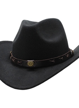 欧美风西部牛仔礼帽爵士帽毡帽男女士休闲通用Cowboy Hat