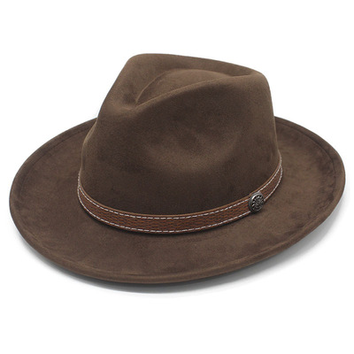 仿麂皮绒礼帽皮带牛仔礼帽