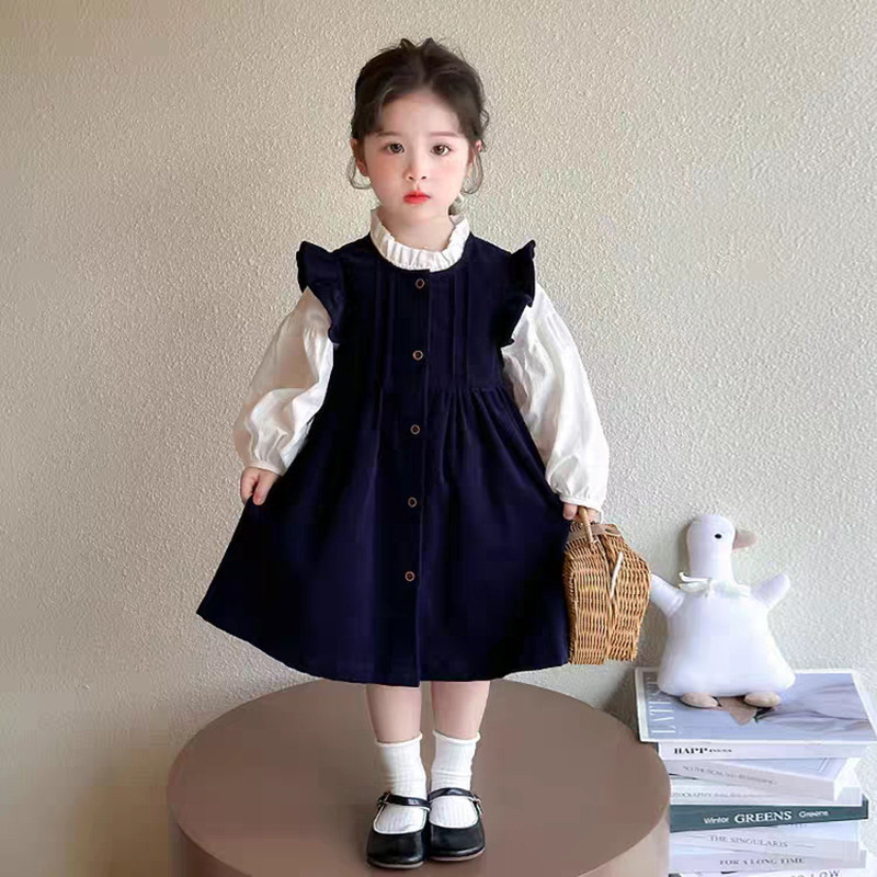 女童春秋裙子套装春装2026新款儿童洋气春季连衣裙宝宝韩版公主裙