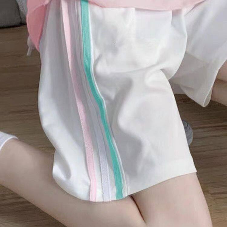 女童短裤夏装儿童外穿白色休闲五分裤子中大童夏季运动中裤薄款潮