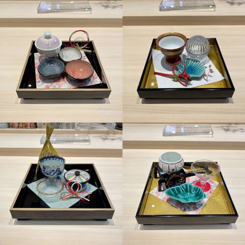 善渊正方形高端怀石会席料理餐具
