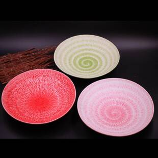 日式陶瓷盘个性盘子圆盘日本料理餐具色拉盘多用盘刺身盘