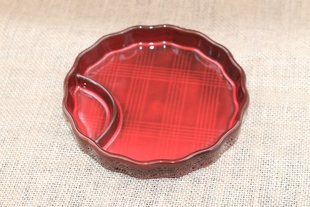 日式创意餐具陶瓷圆盘炸物盘色拉盘日本料理多用盘饺子分格盘