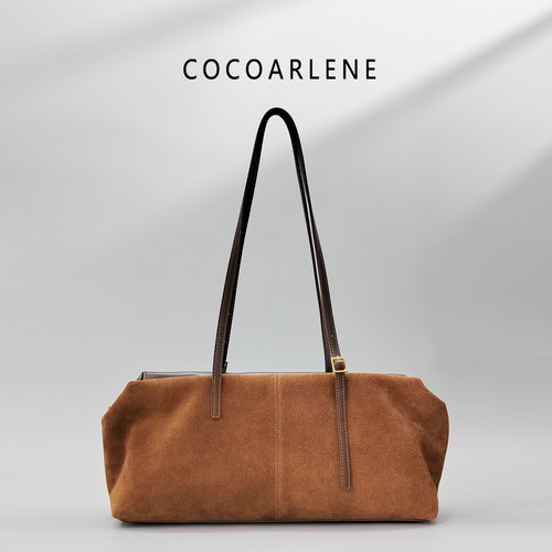cocoarlene包包磨砂通勤包时尚百搭洋气大容量波士顿腋下包85958