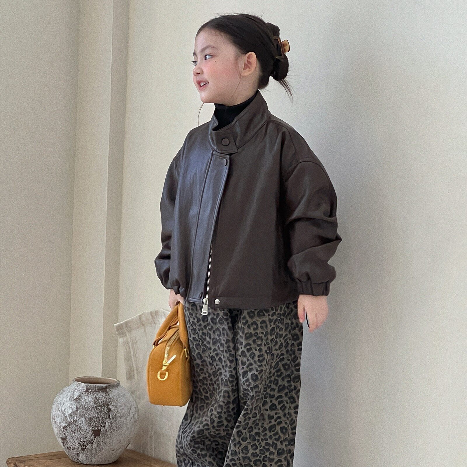 秋季新款儿童机车皮夹克