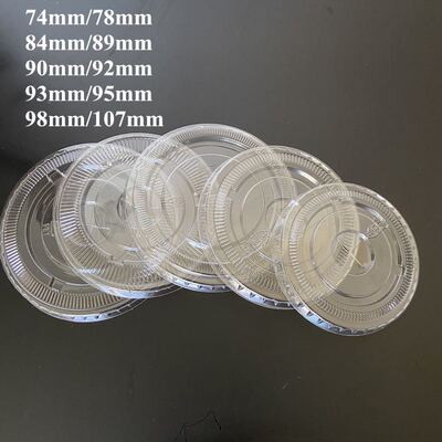 加厚无孔90口径一次性PET平盖