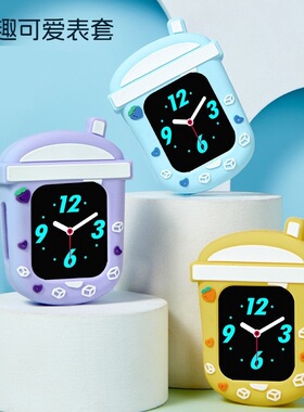 通用小霸王Z10酷派C188/C600儿童手表表带挂套绳链袋保护壳软胶套