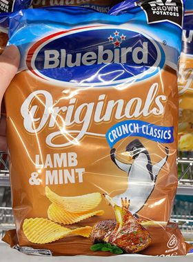 M家澳洲直邮Bluebird优选新西兰土豆网红蓝鸟盐醋酸奶油薯片150g