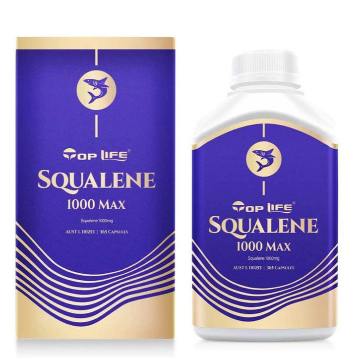 澳洲代购直邮 Toplife Squalene 1000mg 特纯角鲨烯 J三高 365粒