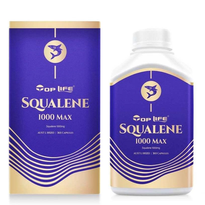 澳洲代购直邮 Toplife Squalene 1000mg 特纯角鲨烯 J三高 365粒