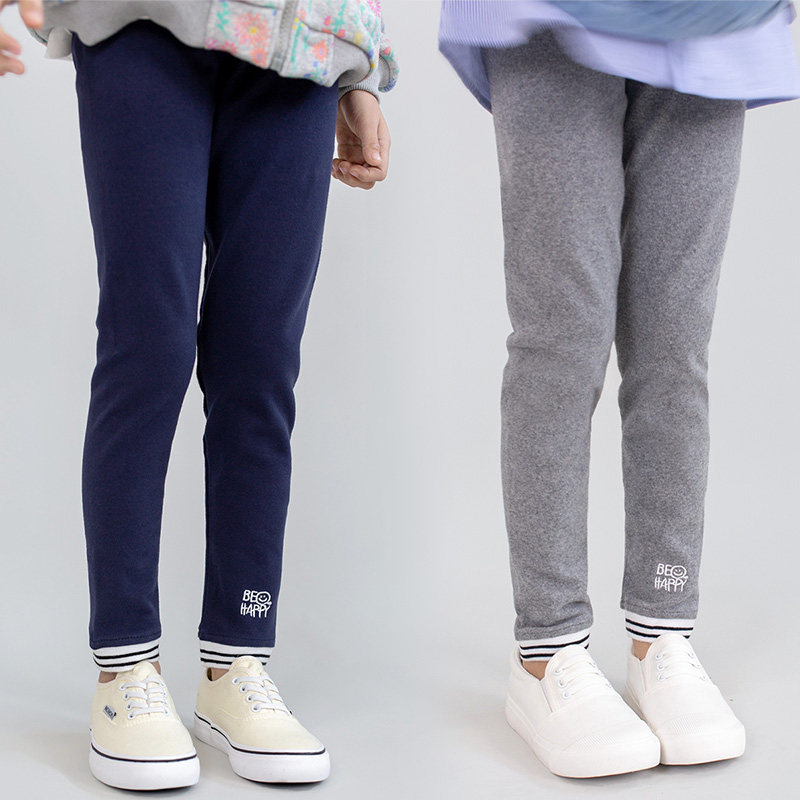 特价清仓！春秋女童笑脸刺绣打底裤中大童弹力休闲长裤弹力,童装/婴儿装/亲子装,裤子,淘宝优惠券,粉丝福利购,淘宝优惠卷