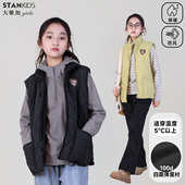 女童立领马甲拉链保暖棉衣中小学生2025冬中大童马夹棉外套夹克