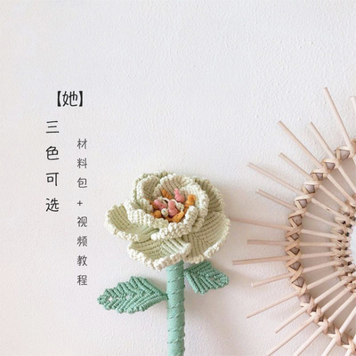 annemacrame花朵编织装饰
