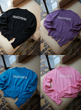 TRACY CHU lp原绒cashmere爆款版型四色青春百搭山羊绒圆领针织衫