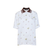 TRACYCHU真丝印花POLO 百搭度假松弛感 T恤财阀千金清冷感贵系时尚