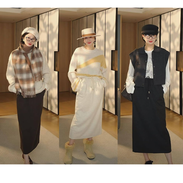 TRACYCHU运动风中长裙