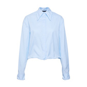 TRACYCHU高纱支棉天蓝色款 千金清冷感贵系炸街风 衬衣魔术随便衬衫